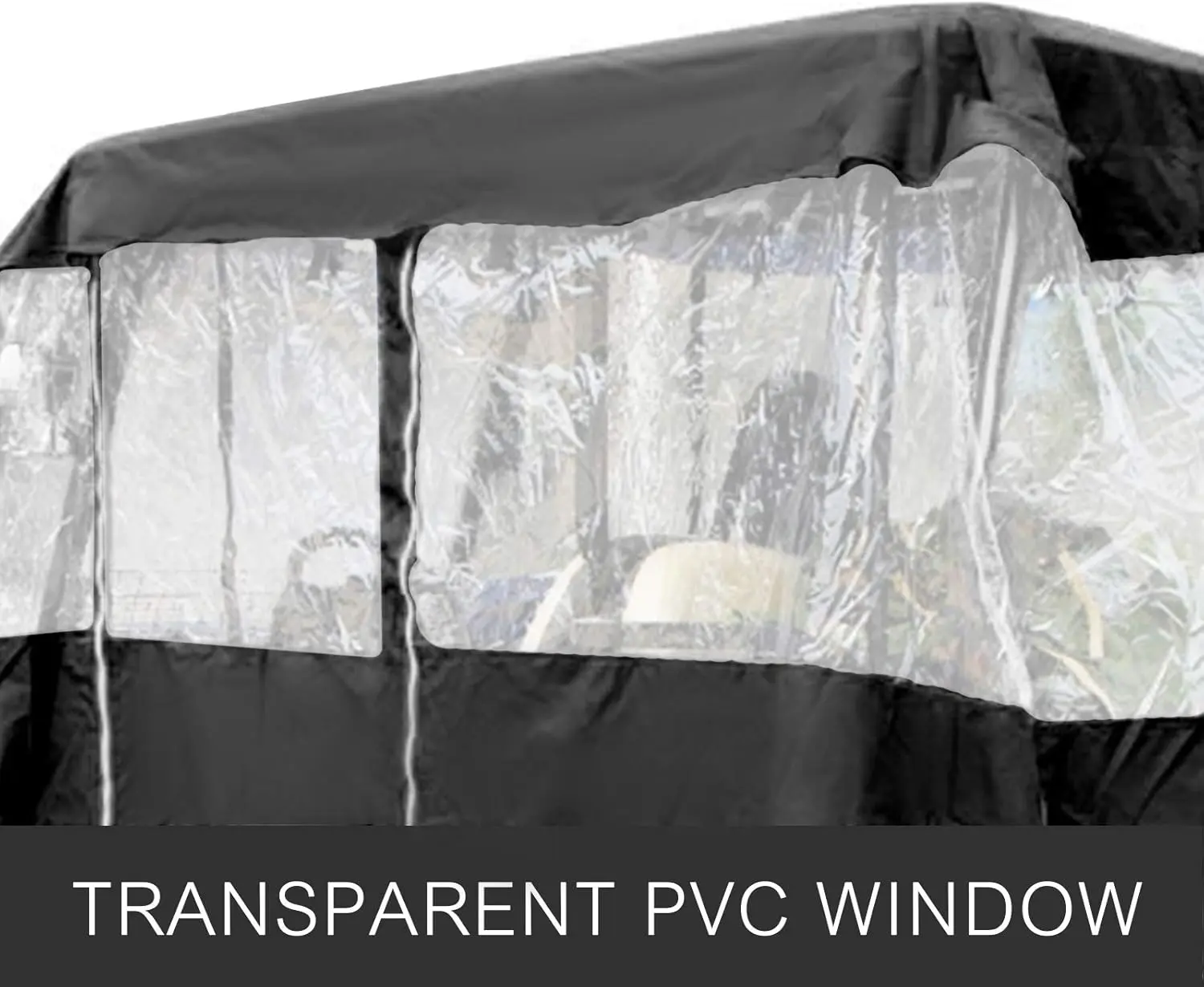 4-Person Golf Cart Cover, 4-Sided Fairway Deluxe, 300D Waterproof Driving Enclosure with Transparent Windows