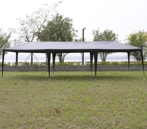 10'x30' Outdoor Party Tent with 8 Removable Sidewalls, Waterproof Canopy Patio Wedding Gazebo, Black