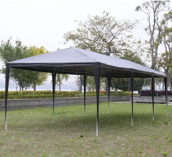 10'x30' Outdoor Party Tent with 8 Removable Sidewalls, Waterproof Canopy Patio Wedding Gazebo, Black