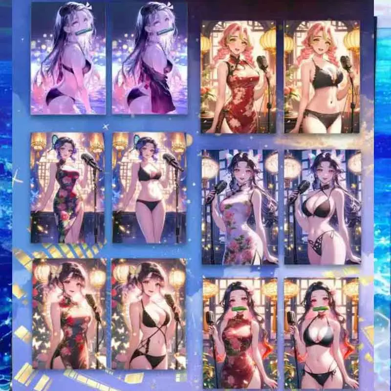 Demon Slayer Cards Wholesale Booster Box Fantasy Soul Anime Female Character Rare Collection Card Tcg Playing Card Kids Toys