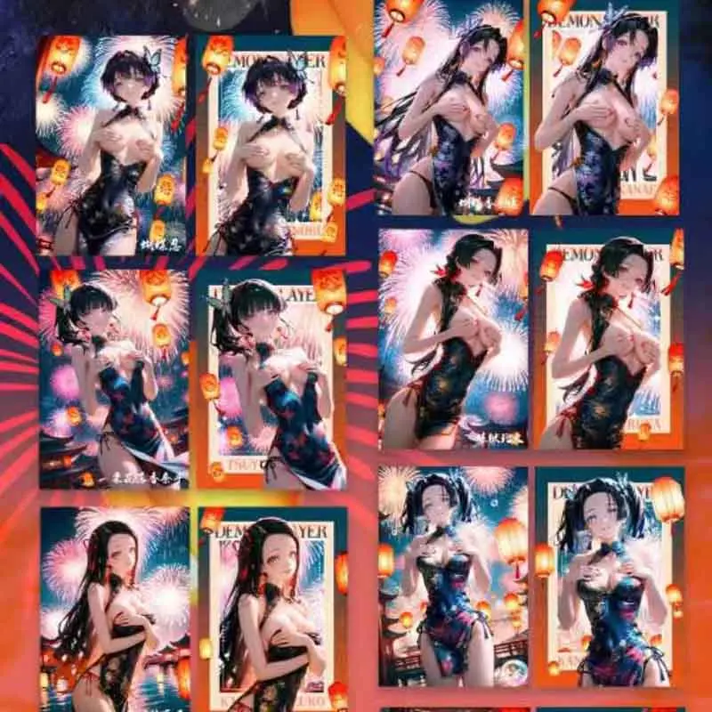 Demon Slayer Cards Wholesale Booster Box Fantasy Soul Anime Female Character Rare Collection Card Tcg Playing Card Kids Toys