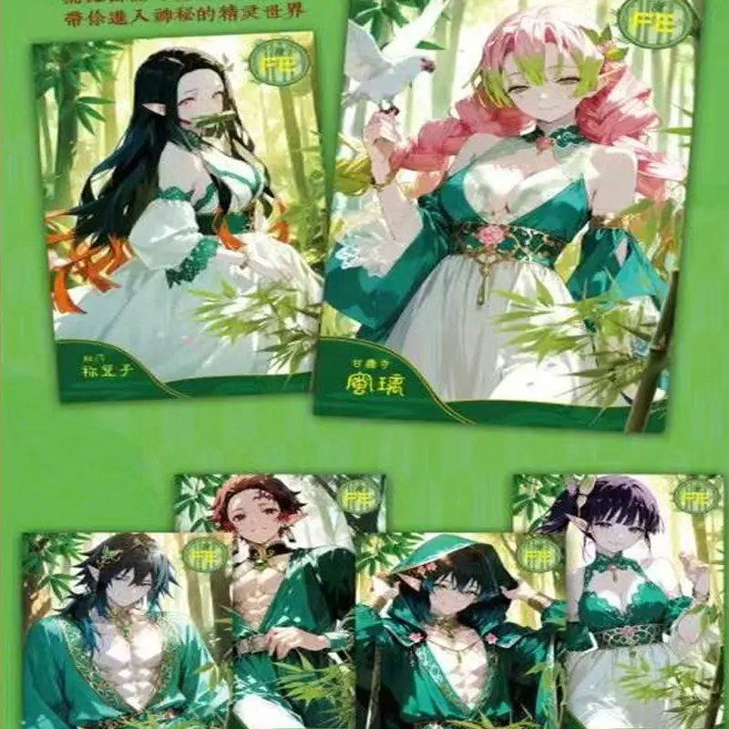 2025 Demon Slayer Colored Paper Card Wholesale New Process Anime Character Collection Card Table Game Playing Hobbies Gift