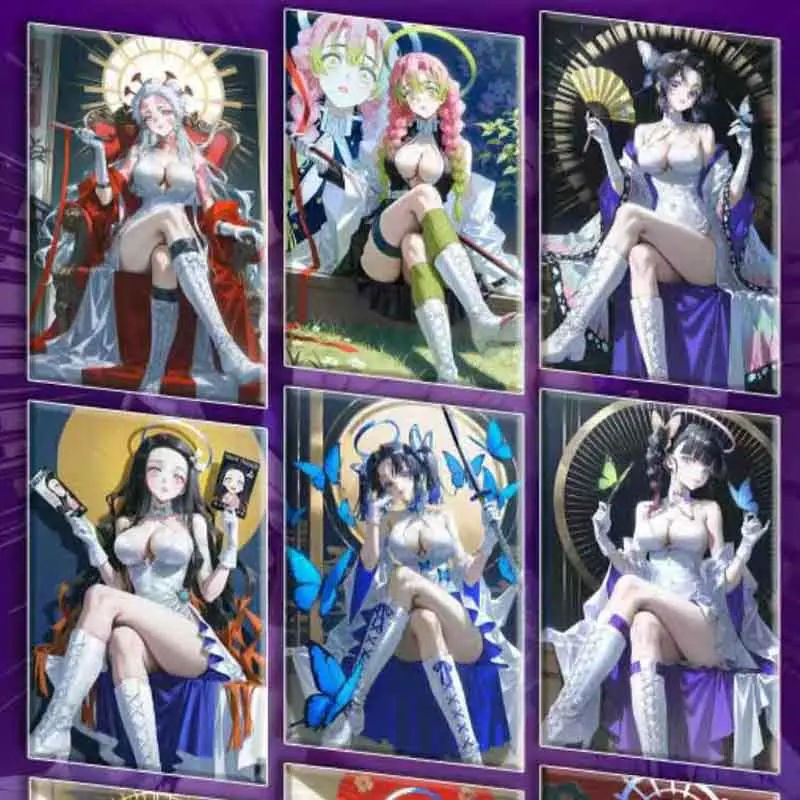 Wholesale Booster Box Demon Slayer Cards Hongyan Club Anime Female Character Collection Card Table Game Children Birthday Gift