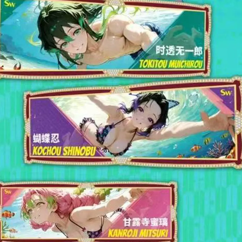2025 Demon Slayer Colored Paper Card Wholesale New Process Anime Character Collection Card Table Game Playing Hobbies Gift