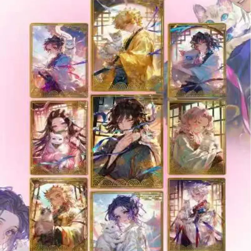 2025 Demon Slayer Card Wholesale Premium Acrylic Colored Paper Anime Character  Collection Card Hobbies Gift And Child Toys
