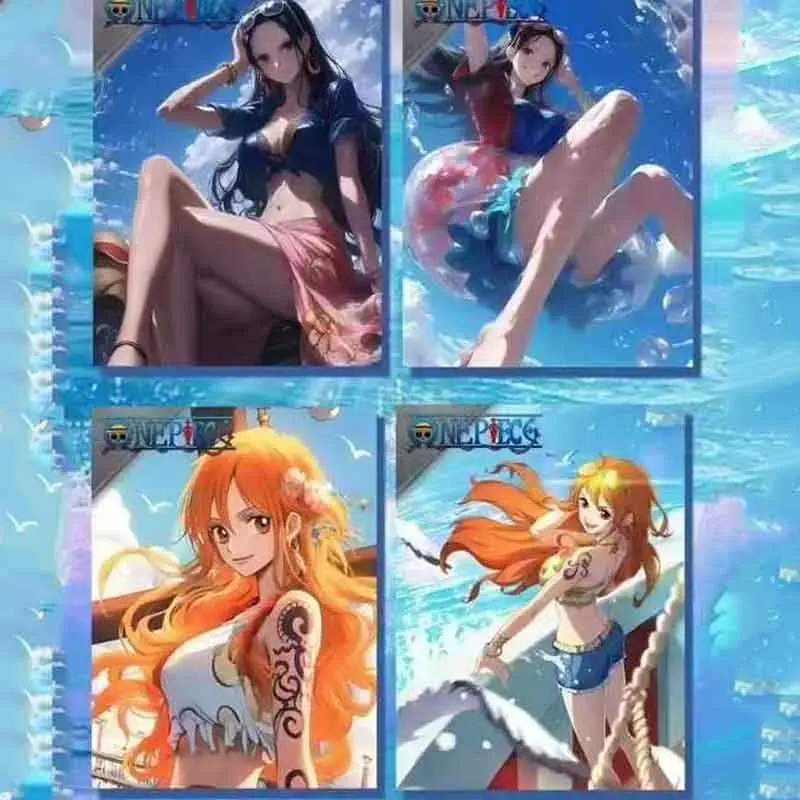 One Piece Collection Cards Wholesale Booster Box Langu Cultural Creation Luffy Metal Collection Card Holiday Gift Board Games