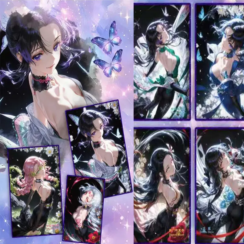 2025 Demon Slayer Card Wholesale Premium Acrylic Colored Paper Anime Character  Collection Card Hobbies Gift And Child Toys