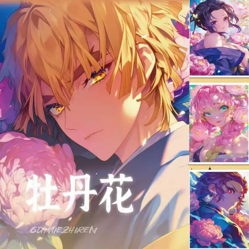 2025 Demon Slayer Wave 1 Cards Wholesale Acrylic Color Paper Limited Card Anime Character Collection Cards Toy Gift For Fans