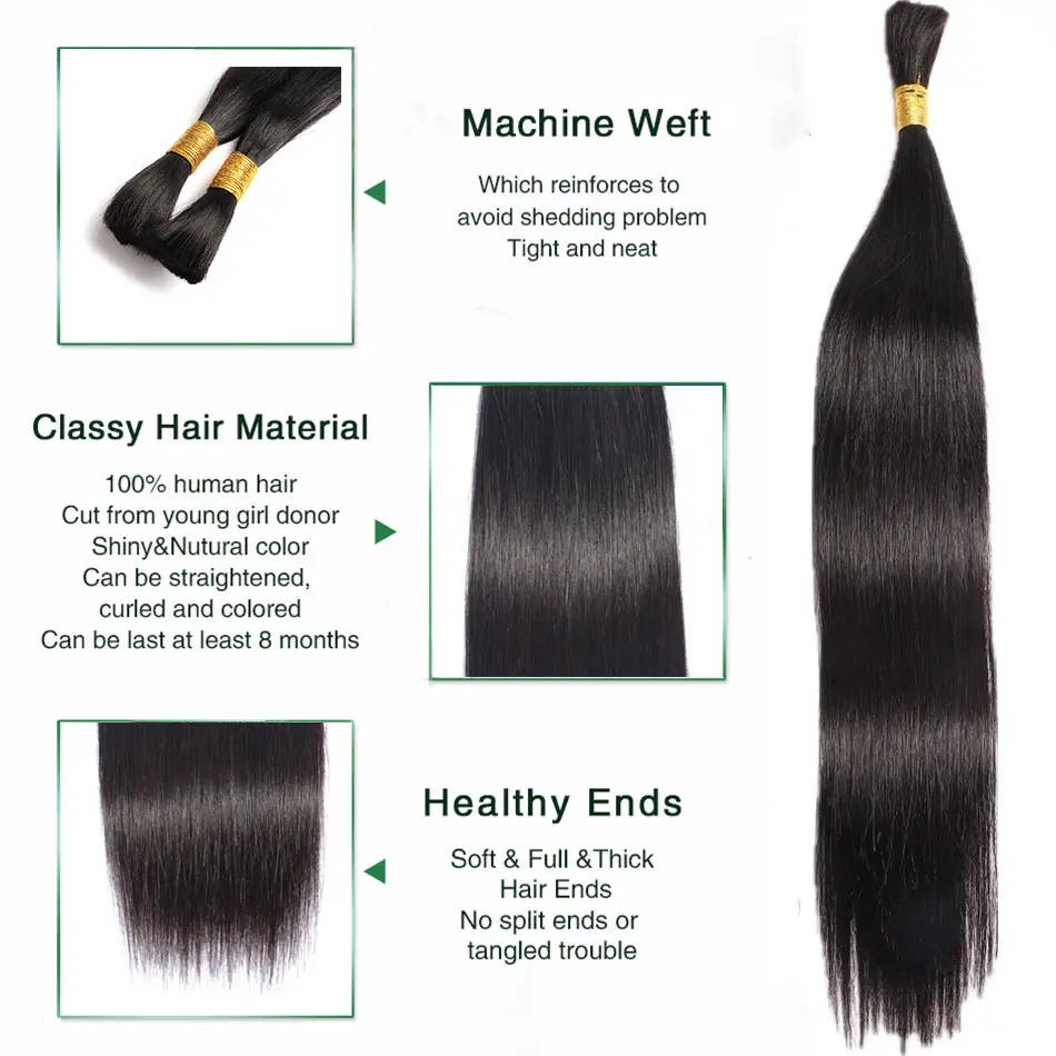 26Inch Human Hair Bundles 10A Brazilian Raw Hair Weave Bundles 30 32Inch Straight Human Hair Bundles Hair Extensions