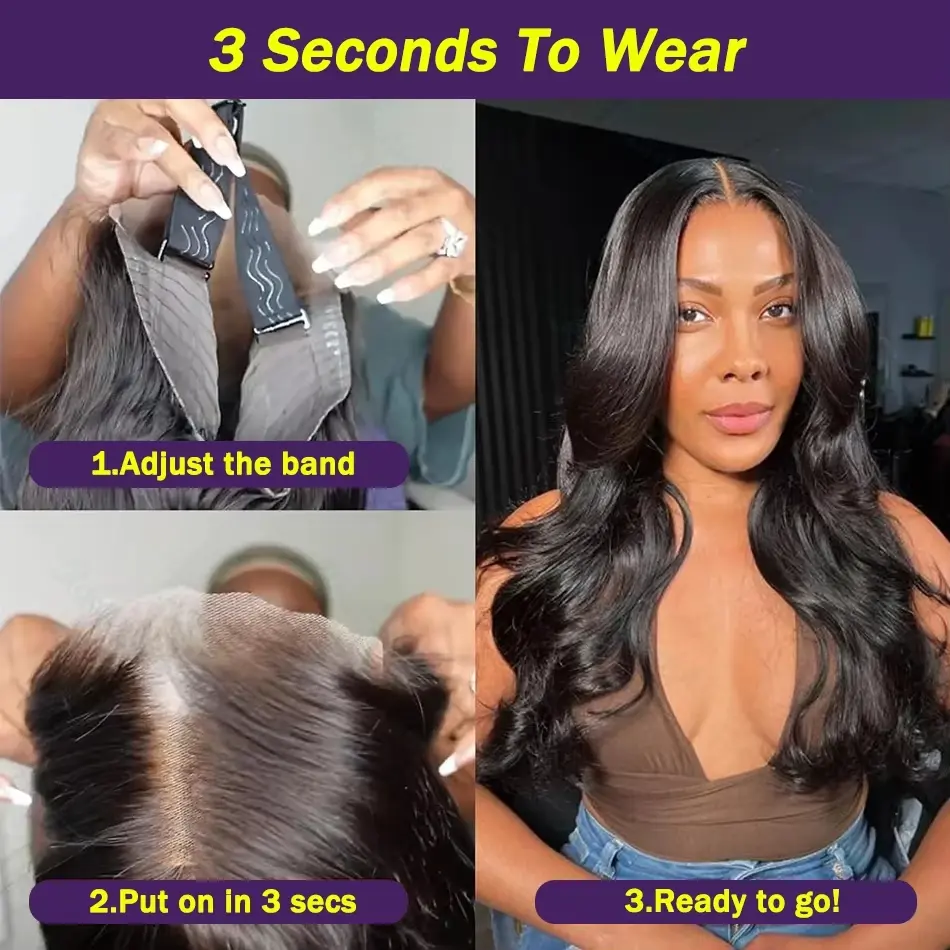 Glueless Wigs Human Hair Ready To wear Pre Cut Pre Plucked 5x5 Hd Transparent Body Wave Human Hair Wigs Brazilian Wig