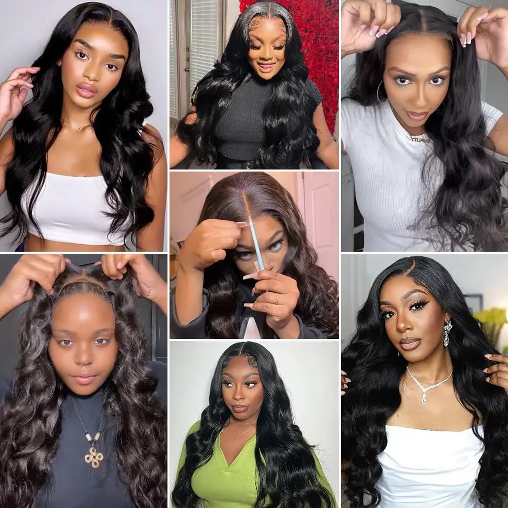 Glueless Wigs Human Hair Ready To wear Pre Cut Pre Plucked 5x5 Hd Transparent Body Wave Human Hair Wigs Brazilian Wig