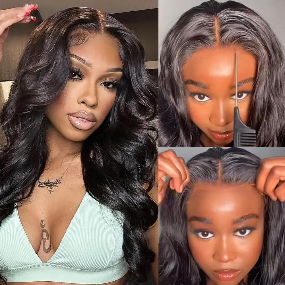 Body Wave Human Hair Wigs Glueless Wig Human Hair Ready To Wear 5x5 Lace Closure Wig For Women 360 13x4  Lace Front Wigs