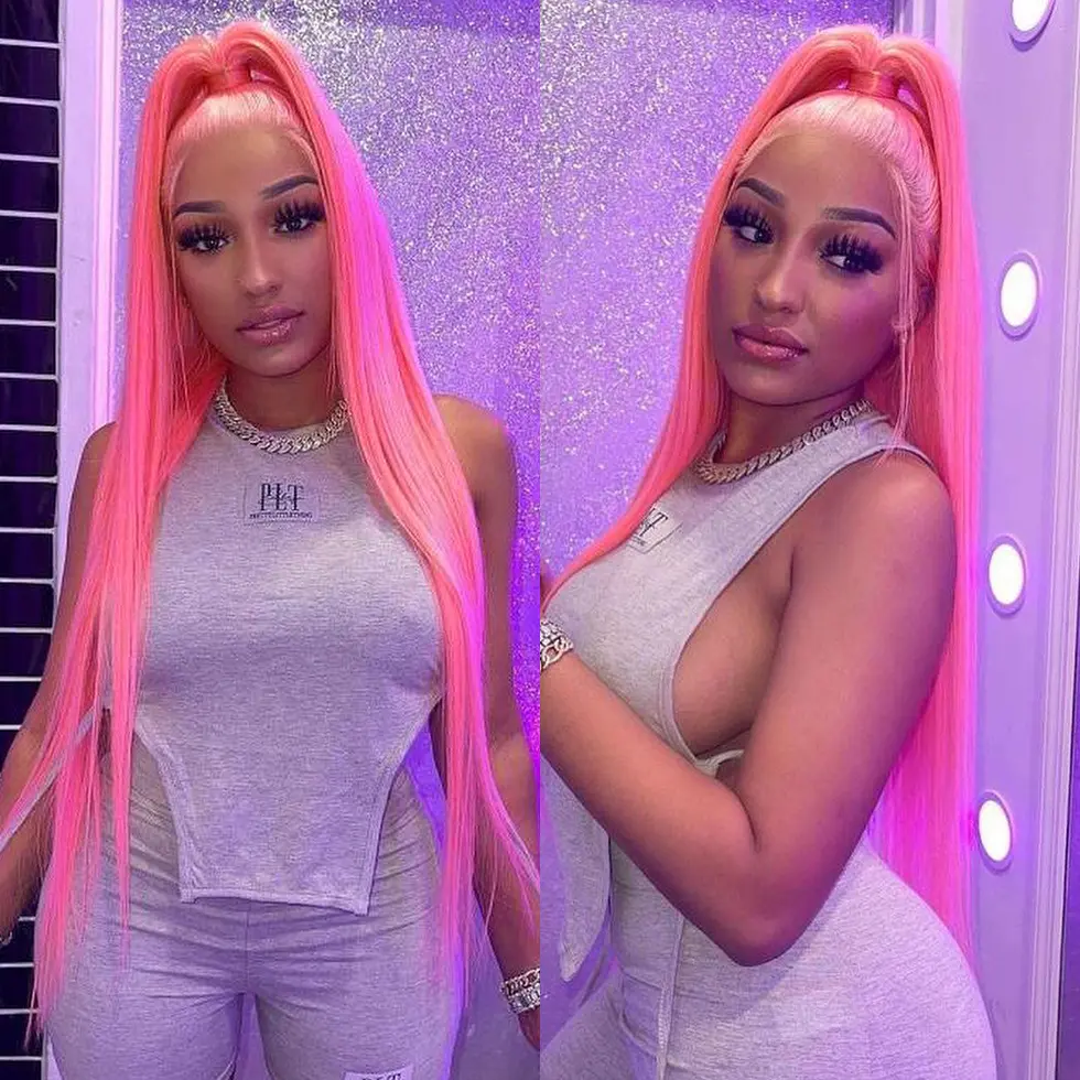Light Pink 13x4 HD Lace Front Human Hair Wigs For Women Pre Plucked Brazilian Straight HD Lace Frontal Wigs 100% Human Hair Wig
