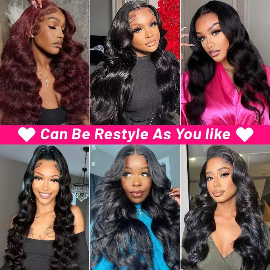 Body Wave Human Hair Wigs Glueless Wig Human Hair Ready To Wear 5x5 Lace Closure Wig For Women 360 13x4  Lace Front Wigs