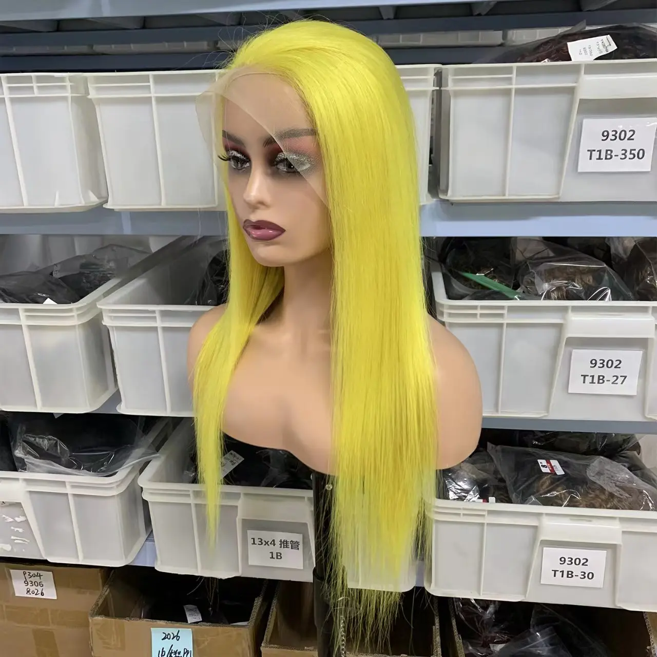 Pink Human Hair Wig 13x4 Straight HD Transparent Lace Front Wigs 613 Colored Blonde Human Hair Wig For Women 250 Density