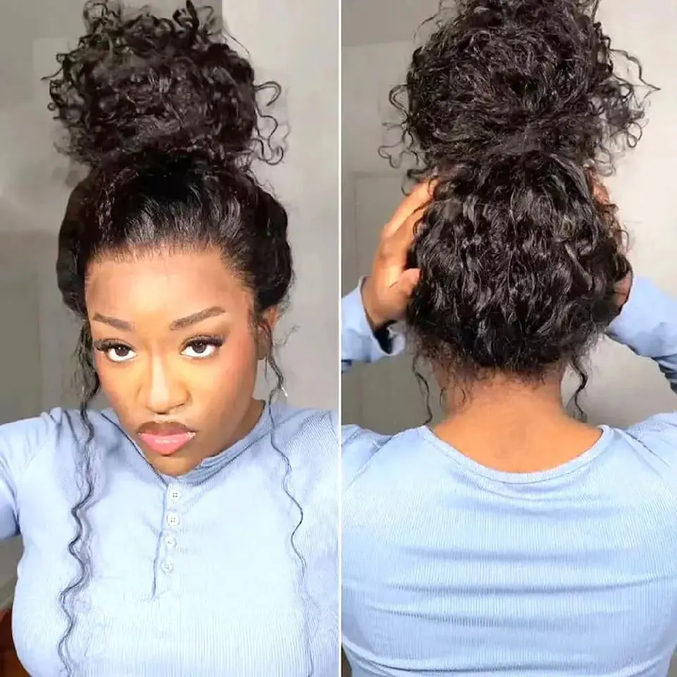 250 % 360 Lace Front Wigs Human Hair Wigs Preplucked Deep Curly 5x5 9x6 Glueless Wig Human Hair Redy to Wear 360 Full Lace Wig