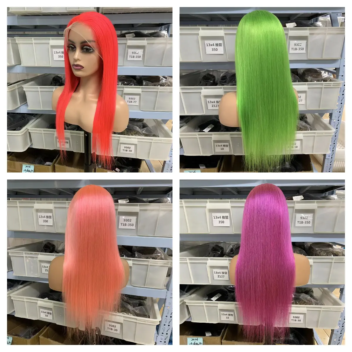 Pink Human Hair Wig 13x4 Straight HD Transparent Lace Front Wigs 613 Colored Blonde Human Hair Wig For Women 250 Density