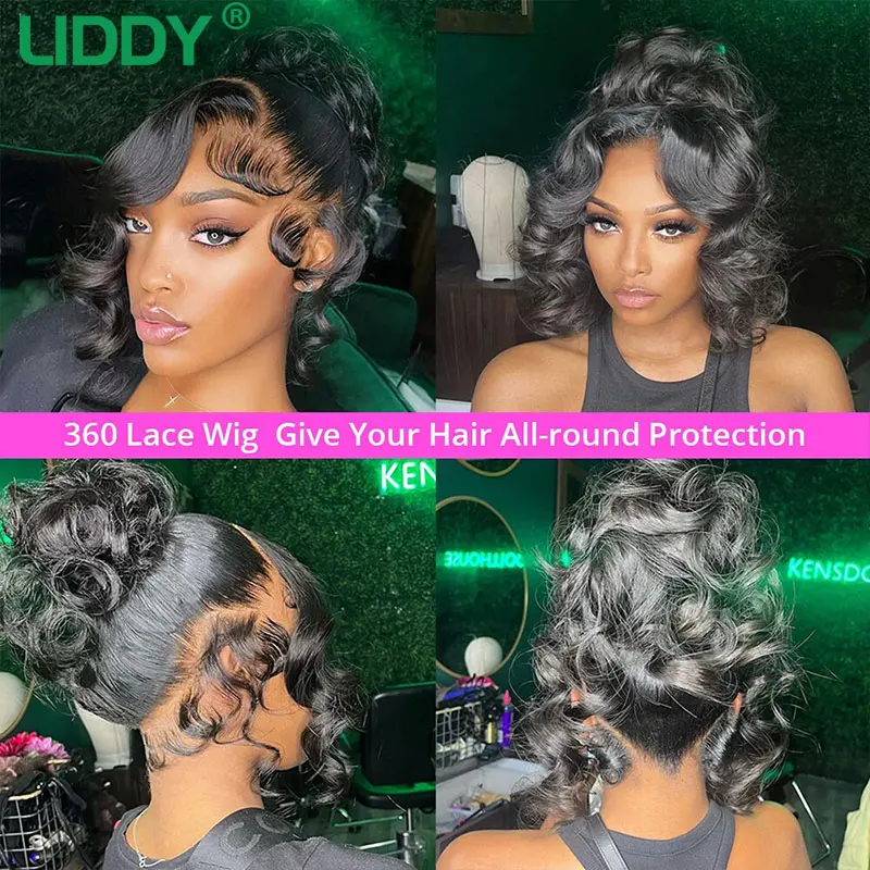 360 Full Lace Wig Human Hair 13x4 13x6 HD Transparent Lace Frontal Wig Brazilian Body Wave Lace Frontal Human Wigs For Women