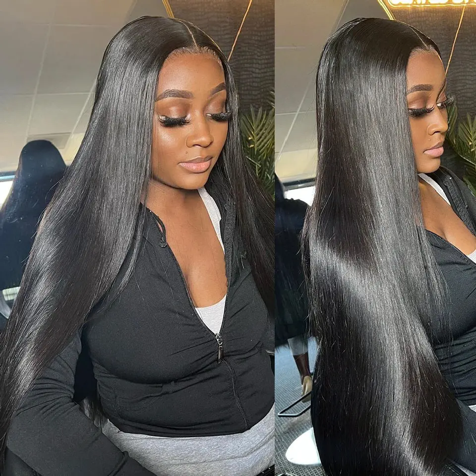 Wear And Go Glueless 9×6 HD Lace Closure Wig Straight Lace Front Human Hair Wig Pre Plucked Hairline Pre Cut Human Hair Wigs