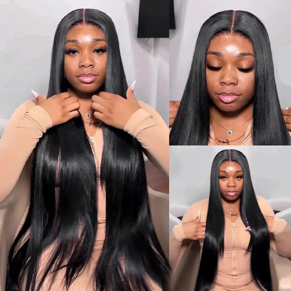 Wear And Go Glueless 9×6 HD Lace Closure Wig Straight Lace Front Human Hair Wig Pre Plucked Hairline Pre Cut Human Hair Wigs