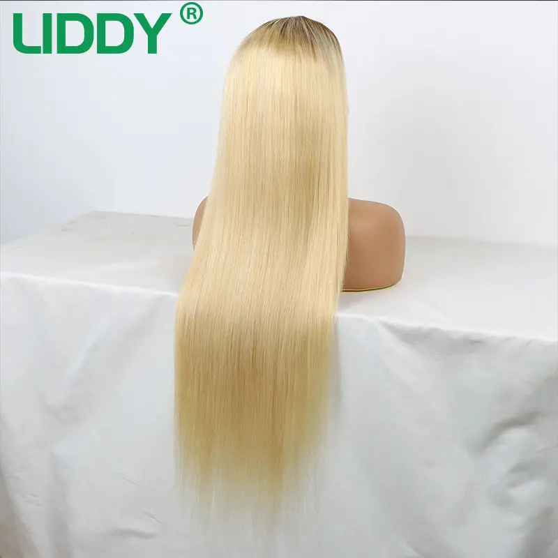 250% T4/613 Wig 13x4 Transparent Lace Front Human Hair Wigs Brown 613 Ombre Blonde Lace Frontal Wig Bone Straight Lace Front Wig
