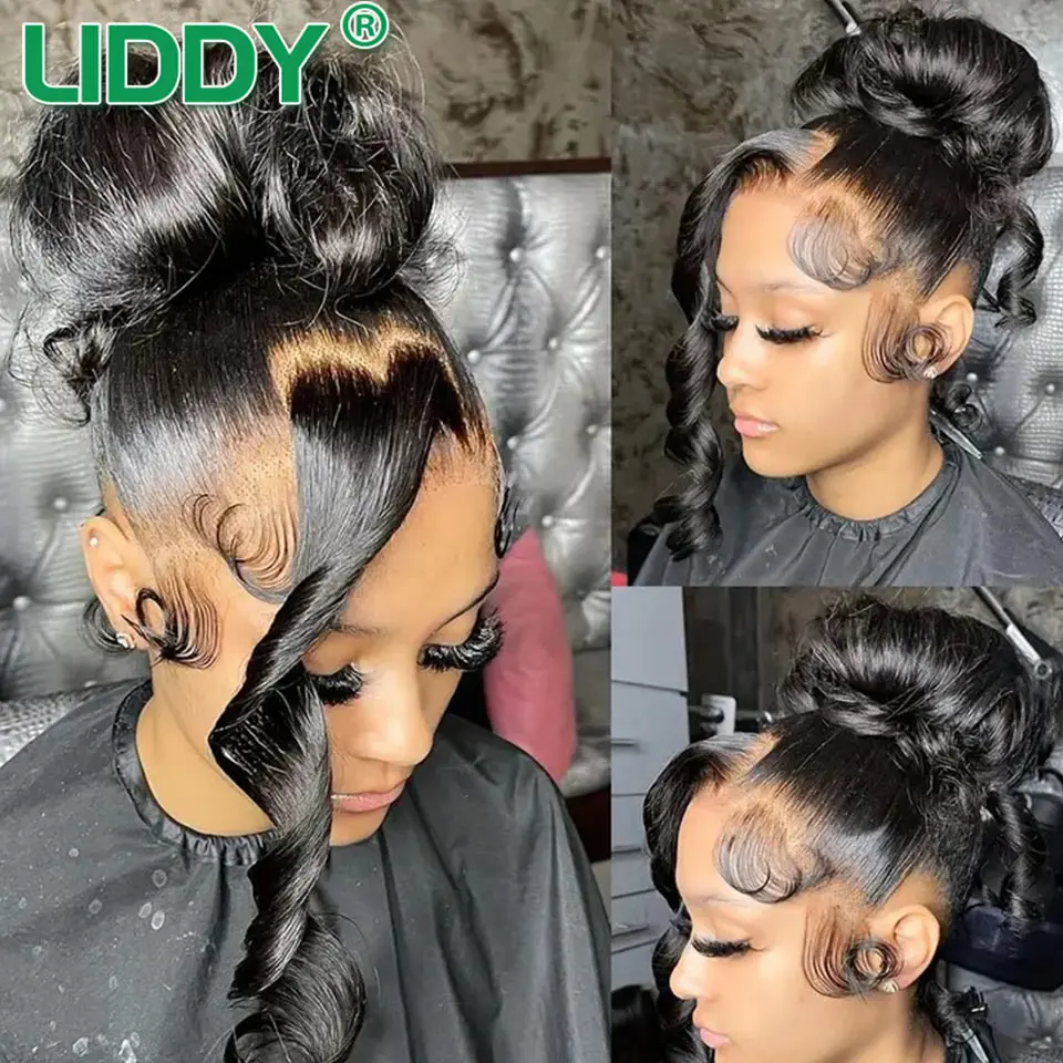 Body Wave 360 Full HD Lace Frontal Wigs 100% Human Hair Preplucked Brazilian 250 Density 13x6 Lace Front Human Hair Wig