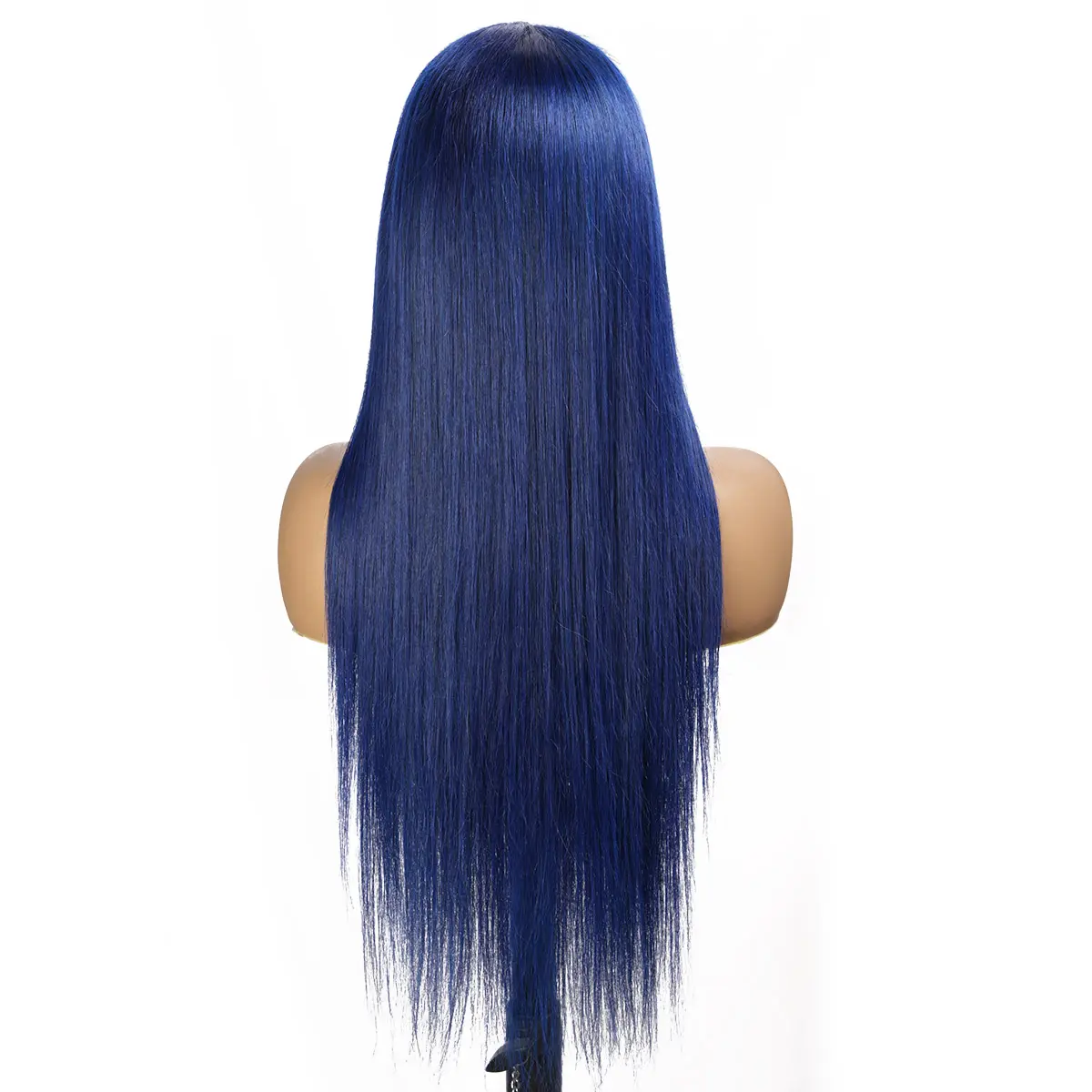 Dark Blue Lace Front Human Hair Wigs Preplucked Brazilian Bone Straight 13x4 Lace Frontal Human Hair Wig Bleached Knots Remy Wig