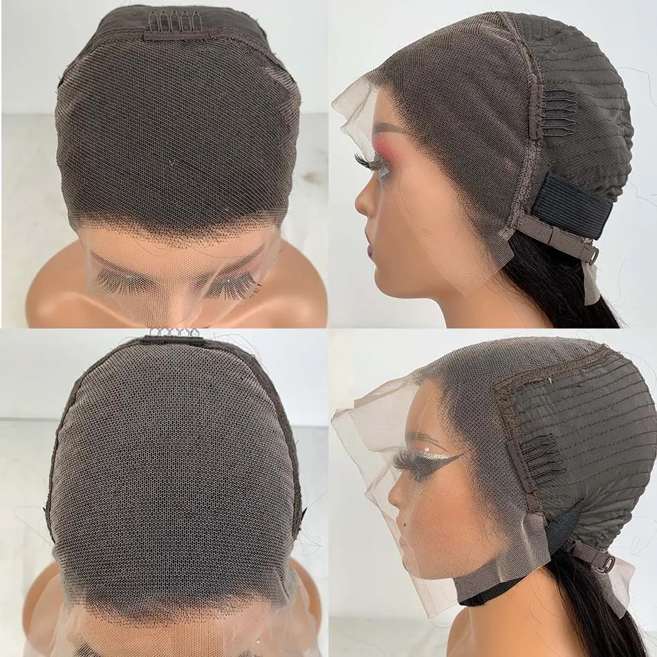 30 Inch 250 Density Bone Straight 13X6 Hd Lace Frontal Wig 13X4 Transparent Lace Front Pre Plucked 100% Human Hair For Women