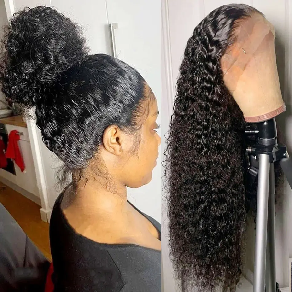 250% 30 Inch 13x6 Hd Lace Frontal Wig Human Hair Deep Wave Wig Curly Wigs 13x4 Water Wave 360 Lace Front Human Hair Wig