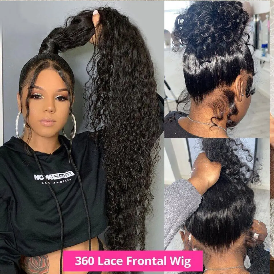 250% 30 Inch 13x6 Hd Lace Frontal Wig Human Hair Deep Wave Wig Curly Wigs 13x4 Water Wave 360 Lace Front Human Hair Wig