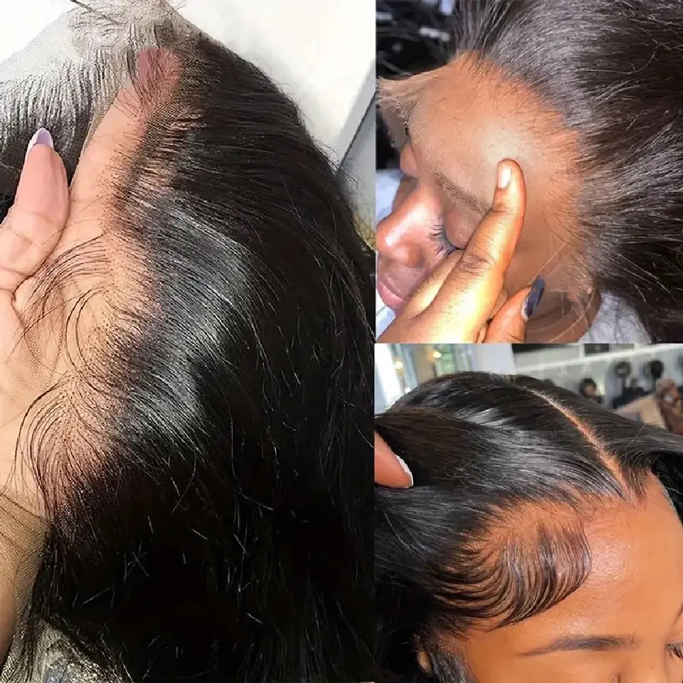 360 Full Lace Frontal Wig Brazilian Bone Straight 13x4 13x6 Transparent Lace Front Human Hair Wigs For Black Women Pre Plucked