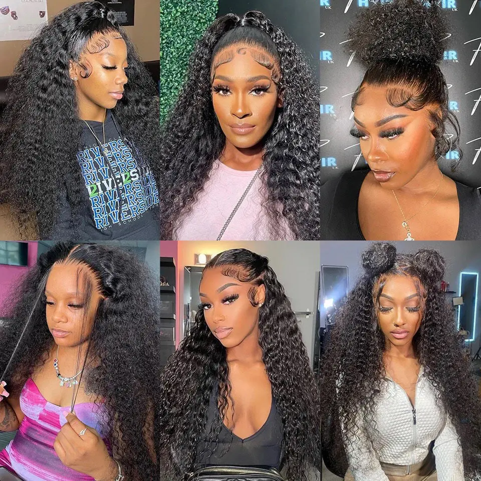 250% 30 Inch 13x6 Hd Lace Frontal Wig Human Hair Deep Wave Wig Curly Wigs 13x4 Water Wave 360 Lace Front Human Hair Wig
