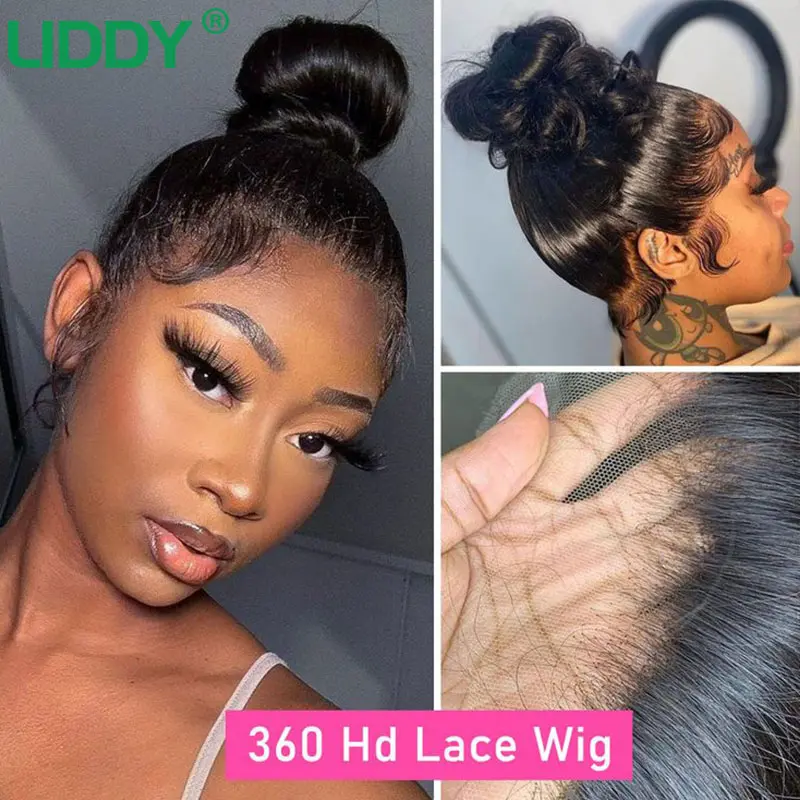 360 Full Lace Wig 13X4 Transparent Lace Front Human Hair Wigs For Women 30 36 Inch Brazilian Bone Straight 13x6 Lace Frontal Wig