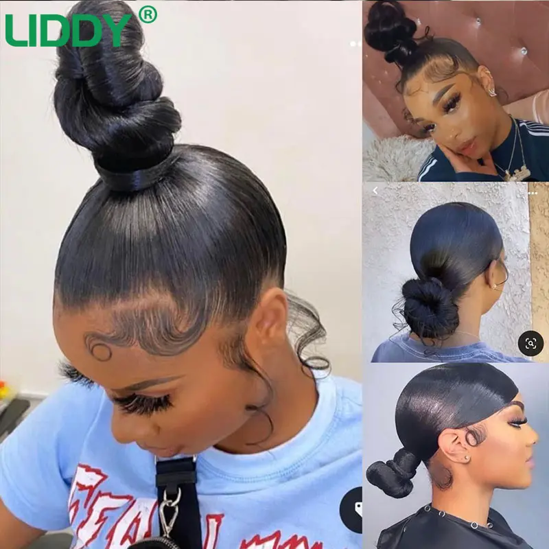 360 Full Lace Wig 13X4 Transparent Lace Front Human Hair Wigs For Women 30 36 Inch Brazilian Bone Straight 13x6 Lace Frontal Wig