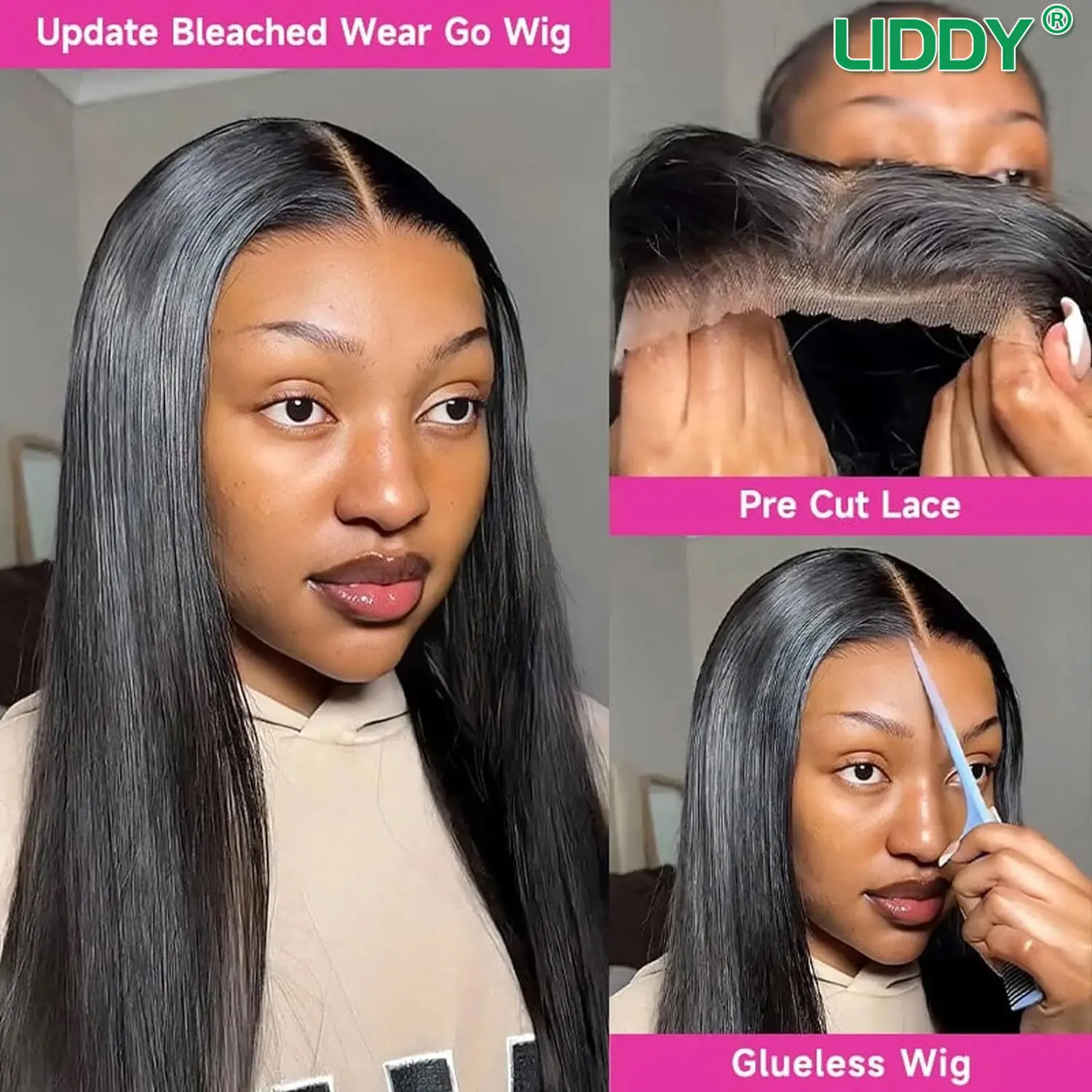 Straight Glueless Wigs Human Hair For Women Brazilian 5x5 9x6 HD Transparent Glueless Wig Human Hair Ready To Wear Preplucked