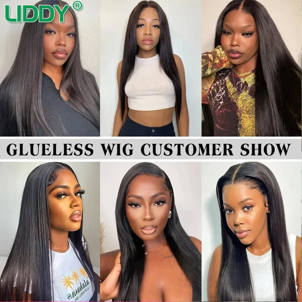 Straight Glueless Wigs Human Hair For Women Brazilian 5x5 9x6 HD Transparent Glueless Wig Human Hair Ready To Wear Preplucked