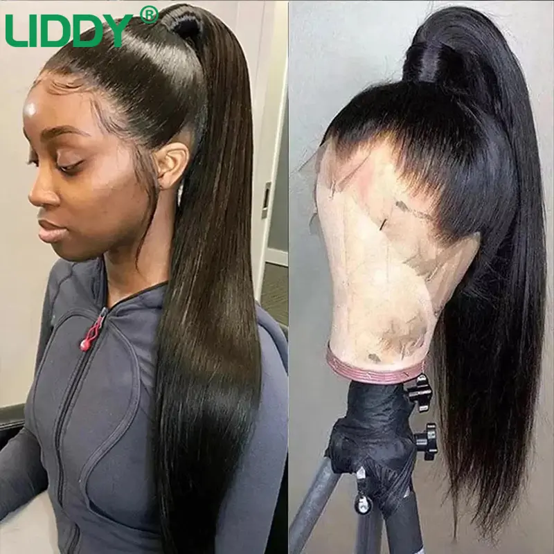 30 32 Inch Brazilian Bone Straight 13x4 13x6 Transparent Lace Front Human Hair Wigs 360 Lace Frontal Wig Pre Plucked For Women