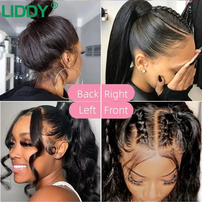 360 Full Lace Wig 13X4 Transparent Lace Front Human Hair Wigs For Women 30 36 Inch Brazilian Bone Straight 13x6 Lace Frontal Wig