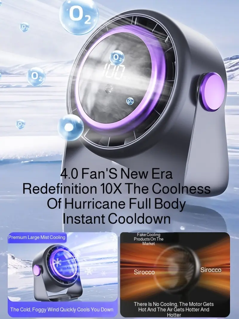Desktop Circulation Fan Mini Silent Desktop Fan Touch Screen Infinitely Variable Speed 100-speed Circulation Fan  Desktop Fan