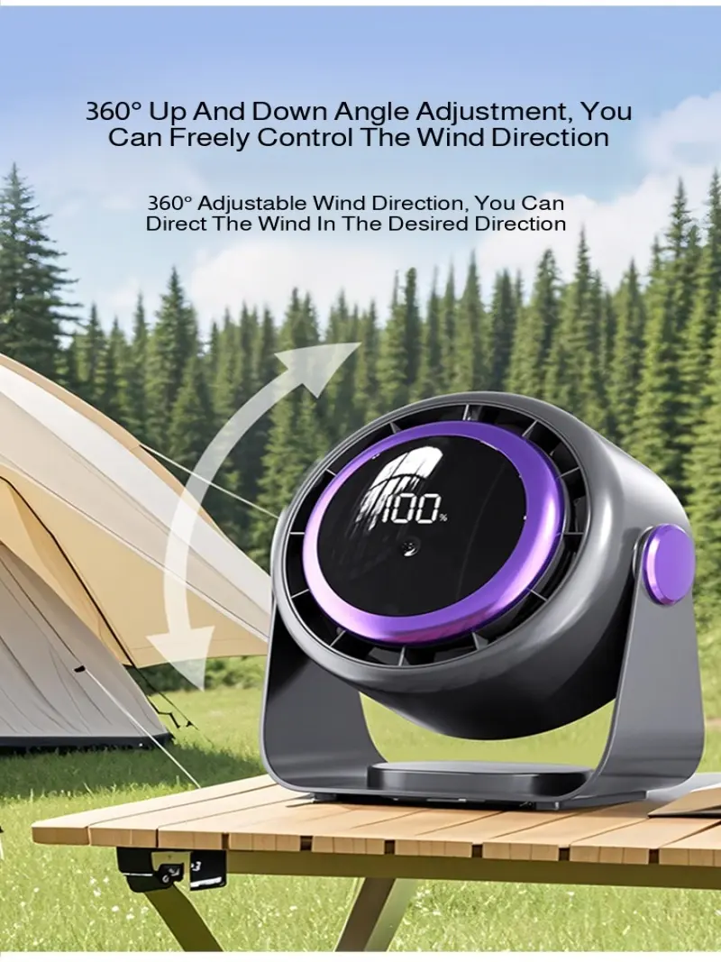 Desktop Circulation Fan Mini Silent Desktop Fan Touch Screen Infinitely Variable Speed 100-speed Circulation Fan  Desktop Fan