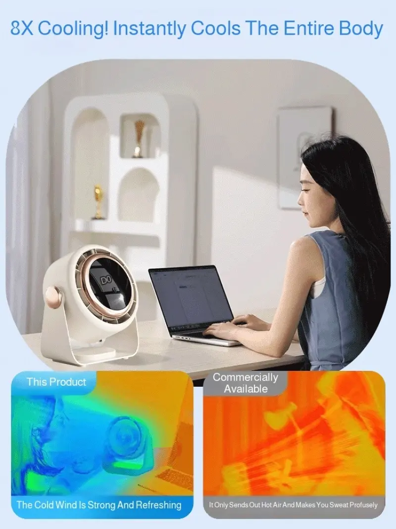 Desktop Circulation Fan Mini Silent Desktop Fan Touch Screen Infinitely Variable Speed 100-speed Circulation Fan  Desktop Fan