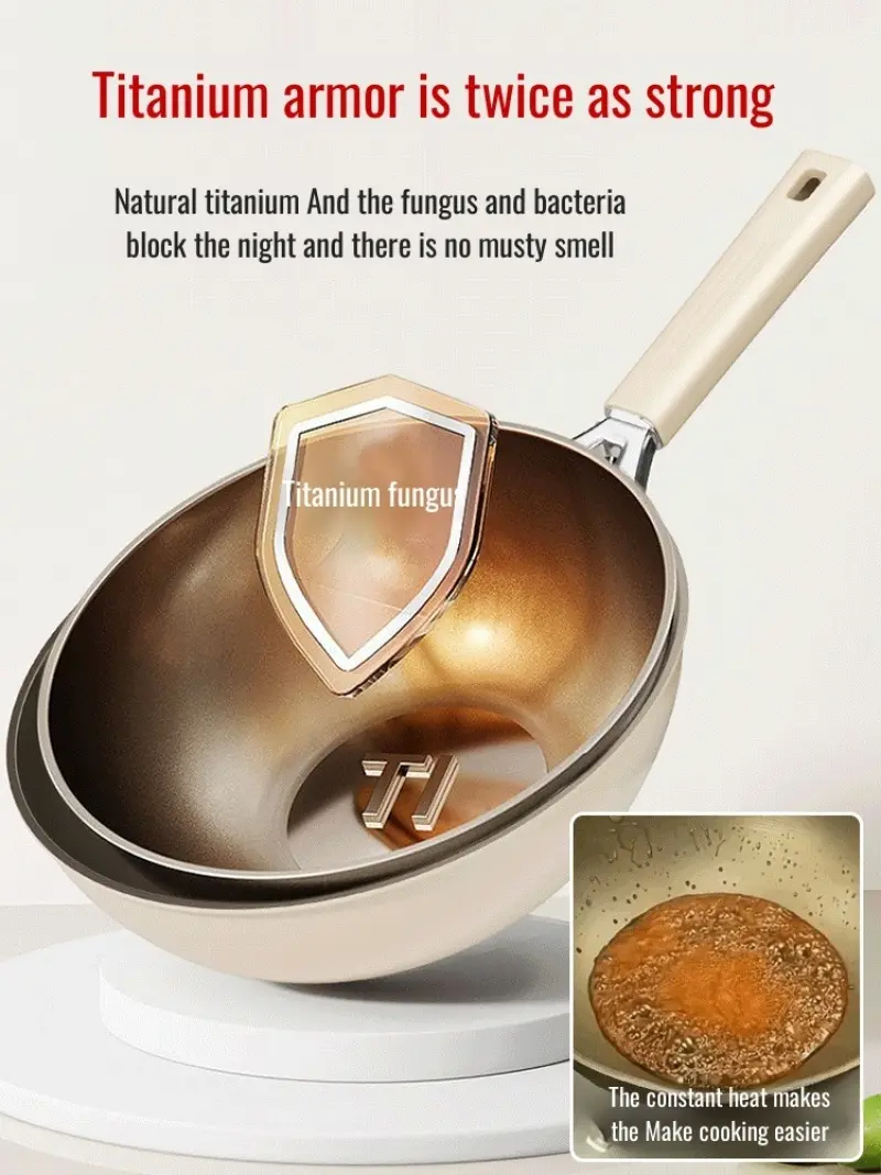 Household hightemperature ceramic cookware Essential pan Nonstick noncoated frying pan