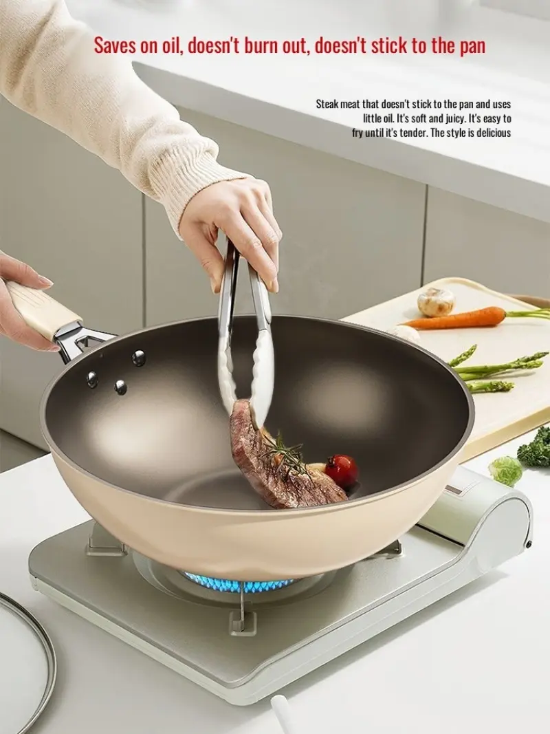 Household hightemperature ceramic cookware Essential pan Nonstick noncoated frying pan