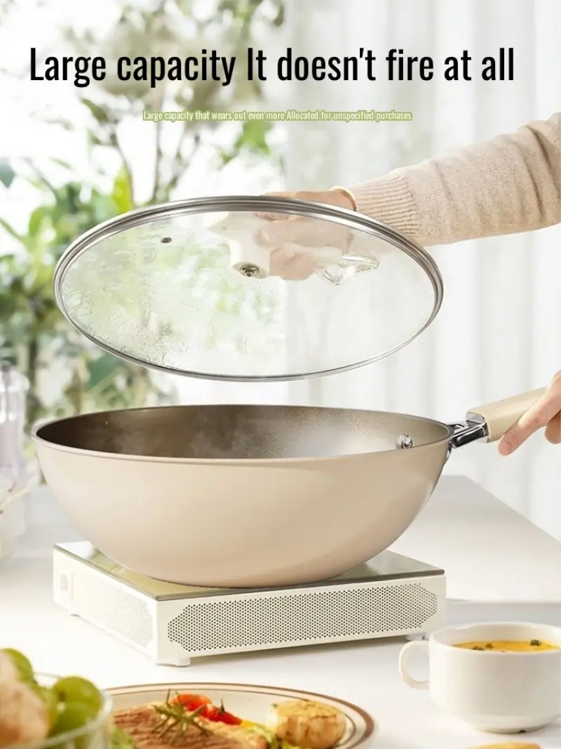 Household hightemperature ceramic cookware Essential pan Nonstick noncoated frying pan