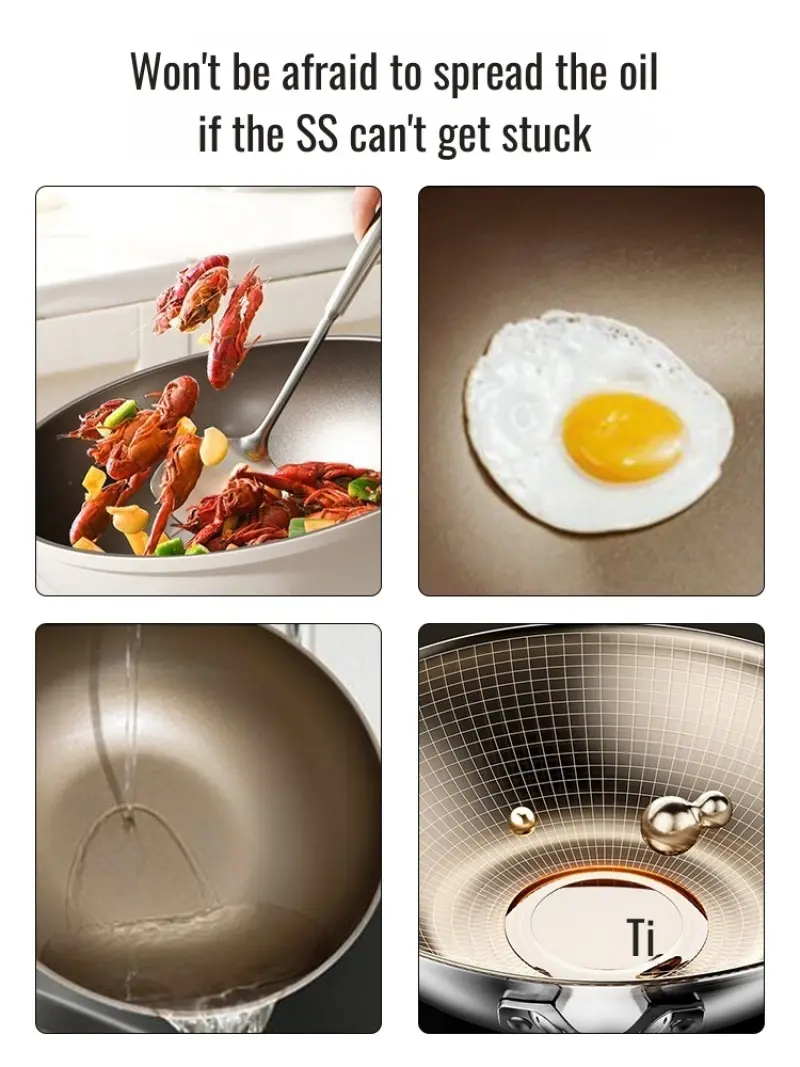 Household hightemperature ceramic cookware Essential pan Nonstick noncoated frying pan