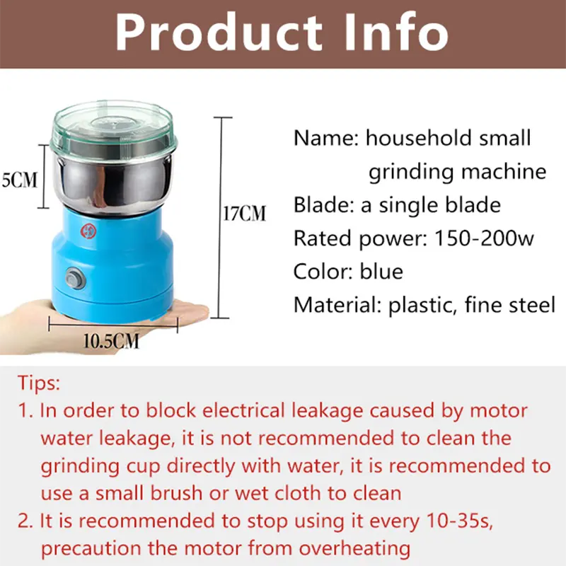 KATA Grain Mill Powerful Grains Spices Grinder Cereals Coffee Dry Food Chopper Processor Blender Pepper Mill Grinding Machine