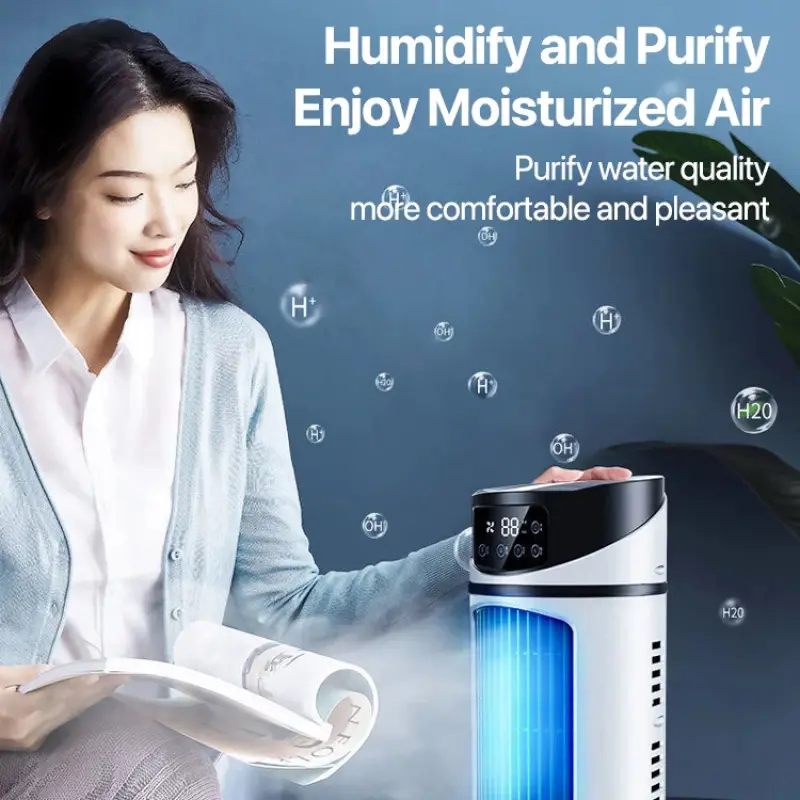 Air Conditioning Fan Humidification Electric Fan Portable USB Mini Air Conditioner Air Cooler Fan Air Conditioning Air Cooler