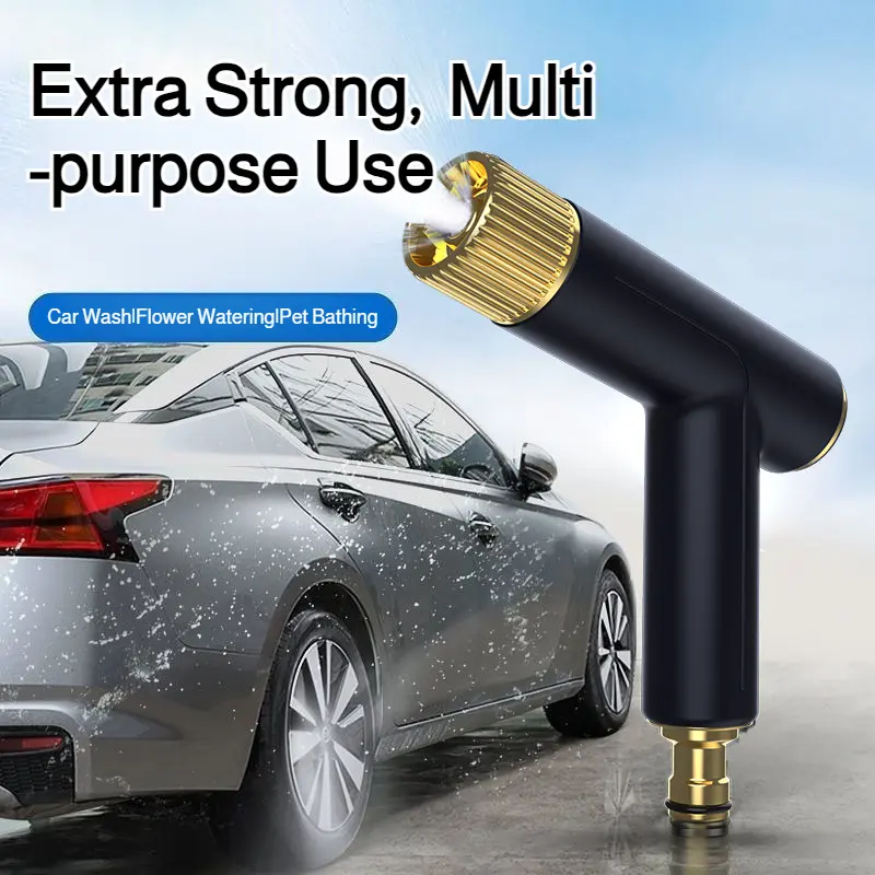 High-Pressure Car Washing Water Gun Telescopic Hose Household Strong Washing Nozzle Watering Flowers And Washing Windows
