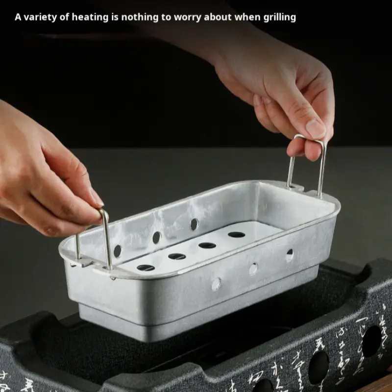Household barbecue stove smokeless skewers stove round alcohol stove nonstick text barbecue stove