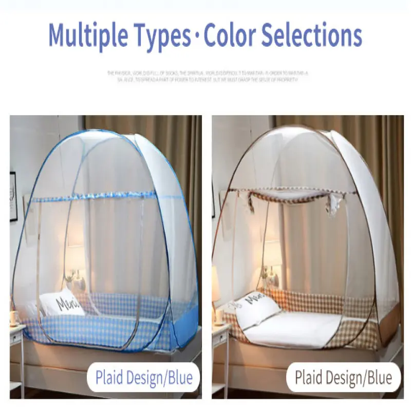 Mosquito Net Steel Wire Fully Automatic Anti-mosquito Fabric, Foldable and Quick Installation 1.5M-1.8M Mosquito Net for Summer